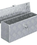 Open view of Built Tough Aluminum Tool Box With Locking System And Two Keys Lightweight Corrugated Aluminum Storage Chest