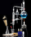 Home Distillation Kit With 3.3 Borosilicate Glass 15-Pc Set, 500ml Distiller Assembled with Lab Glassware Components