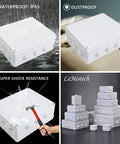 Rugged ABS Plastic IP65 Weatherproof Electrical Junction Box Enclosure For Outdoor Projects Dustproof Waterproof White