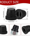 18 Pack Heavy Duty Rubber Brake Bleeder Screw Caps and Durable Grease Fitting Zerk Caps detailed dimensions and design view.