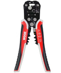 Front view of Self Adjusting Wire Stripper Tool For AWG Ten To Twenty Four Strips Cuts And Crimps Copper And Aluminum Wires 8 Inch