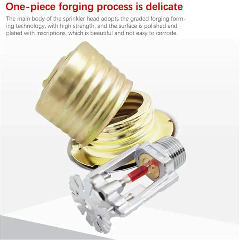 Straight Up Solid 68 Degree Pendant Fire Sprinkler Head With Side Hidden Ceiling Mount For Tough Fire Suppression Jobs Fast Fix Zero Stress Durable Protection For Warehouses Homes And Commercial Spaces Single Piece, close-up of forged brass and metal design.