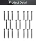 Confirmat Screws M7x70mm Carbon Steel Inner Hex Self Drilling For Wooden Board Connection Black 20 Pieces displayed on white.
