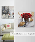 Vintage Red Rose Marble Toggle Plate Cover Built Tough With Rugged Abs To Dodge Scratches Keeps Walls Looking Sharp in living room.