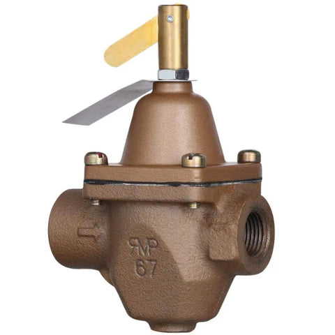 Heavy Duty Boiler Feed Water Regulator With One Half Inch Female Inlet And Outlet And Bottom Connection, Brass Construction