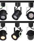12 Pack LED Track Light Heads 7W H Type Dimmable Ceiling Spotlight 4000K Neutral White 36 Degree Beam Black Track Mounts