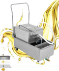 Kick Ass Heavy Duty Commercial Deep Fryer Oil Filter Machine With Slick Stainless Steel Build and Rapid 8 Point 45 Gallon Flow Pump.