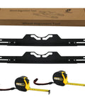 Pro Grade Wheel Alignment Tool Kit with tape measures and heavy duty toe alignment plates for DIY auto repairs