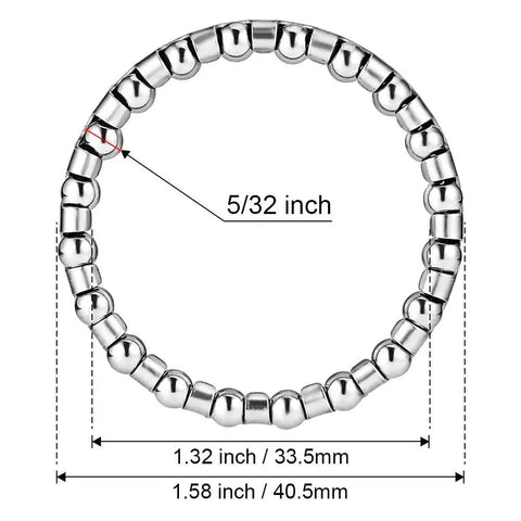 Diagram of a Bike Headset Bearings Five Thirty Two Inch Ball Size With Twenty Balls Per Bearing, showing dimensions.