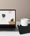 Laptop and coffee mug on desk with grounding mat, testing Grounding Continuity Tester Kit With 15 Foot Grounding Cord No Battery Needed