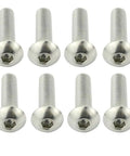 Motorcycle Bolt Kit With Washers Nuts Screws Assortment For 2018 2019 400cc Sport Bikes Durable Countersunk Bolts Set Screws Weatherproof Hardware To Reduce Vibration And Boost Riding Stability, 8 silver hex socket bolts