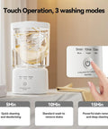 Touch operation interface of No Sweat Rechargeable Mini Washing Machine For Underwear And Makeup Brushes with timer settings.