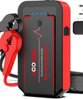 Hardcore 4500 Amps 12V Portable Jump Starter For Cars Boats And Lawnmowers Straight Up Heavy Duty Emergency Booster Pack with cables and accessories.