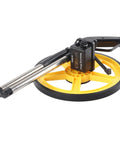 Tyenaza Mechanical Range Measuring Wheel 9999ft 10cm Accuracy Distance Measuring Roller with yellow wheel and folding design.