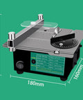 Fresh Knockout Desktop Mini Table Saw With Clear Safety Baffle For Clean 90 Degree And 45 Degree Cuts On Wood Acrylic Plastic Aluminum And Craft Projects No Drama Here, showing dimensions and features.
