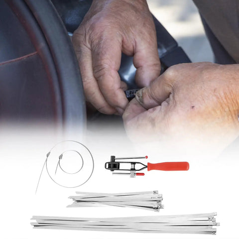 Auto Joint Banding Boot Axle Clamp Pliers Kit With 20 Stainless Steel CV Boot Clamps For Cars And ATVs Beefy Heavy Duty Clamp Tool Set Includes 10 Small And 10 Large Clamps on CV boot
