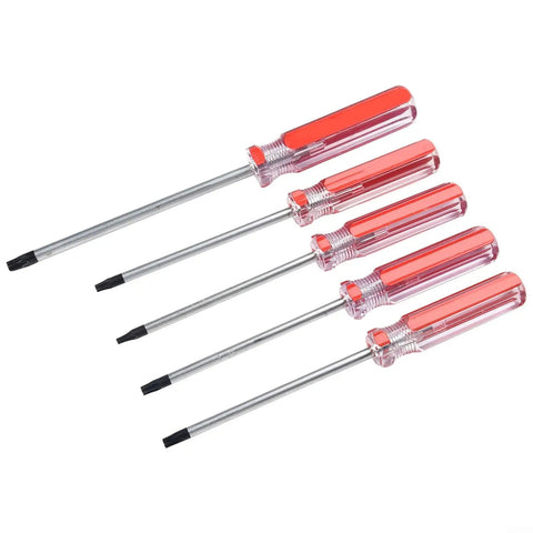Top Tier 5 Pc Torx Screwdriver Set T15 To T30 Star Bit Kit With Deep Reach Handle Perfect For Impact Driver Usage Electronics Repair and Furniture Build Jobs Made From Tough Chrome Vanadium Steel, five screwdrivers