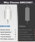 Remote Disco Ball Motor For 6 To 20 Inch Mirrors, 1 To 30 RPM, 3 Speeds, Two Way Spin, 0.5 1 2 Hour Timer, 12 Lbs Capacity, Battery Powered Wind Spinner For Baby Crib Mobiles And Room Decor; OMCCHK comparison