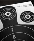 Made In USA Paper Shooting Range Silhouette Targets 50 Sheets 17x25 Inch for practice with pistols and rifles, close-up view