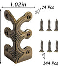 Top Shelf Solid Brass Baseboard Corner Guards For Walls And Skirting Boards, vintage bronze corner protector with screws, 1.88in.