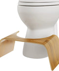 Teak Wood Toilet Stool Slim 7 Inch Height For Natural Pooping Position Upgrade Sturdy Wooden Bathroom Stool Hides Under Toilet