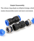 Push In Pneumatic Fittings Plastic Connectors For Air And Water Hose Tubes 4mm 6mm 8mm 10mm 12mm 14mm 16mm Straight Quick Connectors