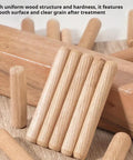 Five Size Hardwood Wood Dowels Set M5 M6 M8 M10 M12 Beveled Ends Fluted Pins For Woodworking Crafts And Furniture DIY Projects 100 Pcs M6x40