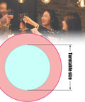Diagram of Clear Round Glass Lazy Susan Turntable For Dining Table With 360 Degree Swivel Easy Spin Smooth Quiet Rotation Serving Tray