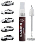 Tesla Touch Up Paint Pen For Model 3 Y S X Pearl White Multi Coat PPSW Exact Color Match Car Paint Scratch Repair 2 In 1 Brush And Pen with car images