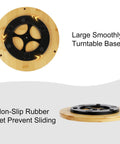 Underside view of Two Tier Lazy Susan Organizer Revolving Turntable for Cabinets with rubber feet for slip prevention.