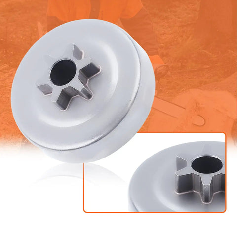 Stihl Spur Sprocket Clutch Drum Kit Three Eighth Pitch Six Tooth for MS171 MS181 MS211 Chainsaws in silver finish