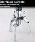 Heavy Duty Hydraulic Gear Puller 2 Or 3 Jaw Wheel Bearing Separator Kit With Forged Steel Rust Proof Max Stroke 2 Inches Best Tool For Mechanics Who Hate Weak Parts In The Shop To Crush Any Job Like Boss In The Workbench For Cars And Trucks. 3 jaw alloy forged claw hook