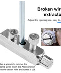 Top Notch Broken Pipe Extractor Tool For Rusted Fasteners, Damaged Screw Remover And Stripped Bolt Kit Perfect For Faucet Fixing And Water Pipe Thread Repair Hand Tool Set Super Easy Out Solution For Pros, alloy steel clamp with Allen wrench