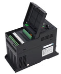 Heavy Duty 7.5KW VFD 3 Phase Input 3 Phase Output 0 To 400 Hz Controller With Vector Control Inverter For CNC Machines And Motor Speed Regulation, black ABS housing, open terminal panel
