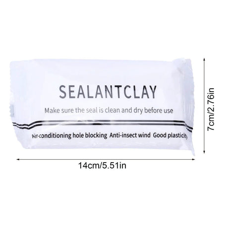 Package of Sealant Clay for DIY sealing with dimensions 14cm by 7cm, ideal for air-conditioning hole blocking.