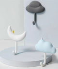 3 Pc Wall Mounted Hooks Set Grey Creative Home Storage Solution For Keys Towels And Sundries Sleek Kitchen Bathroom Organizer Rack.