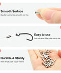 Copper Barrel Crimp Sleeves Kit 250 Pieces 5 Sizes for fishing with smooth surface and durability shown in hand and on wire.