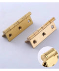 Solid Brass Furniture Hinge Set Of 4 For Wardrobe Drawer Cabinet And Wooden Doors Universal Fit Easy Mounting Durable Hardware