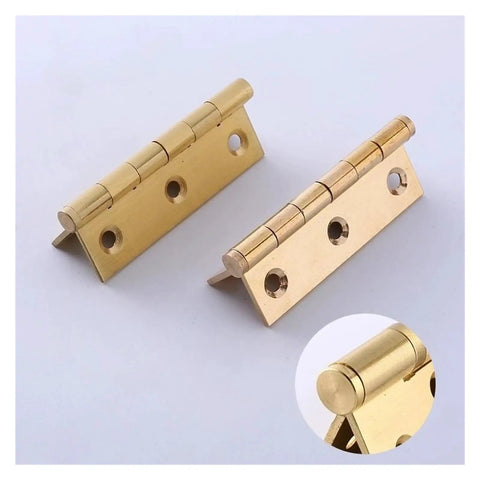 Solid Brass Furniture Hinge Set Of 4 For Wardrobe Drawer Cabinet And Wooden Doors Universal Fit Easy Mounting Durable Hardware