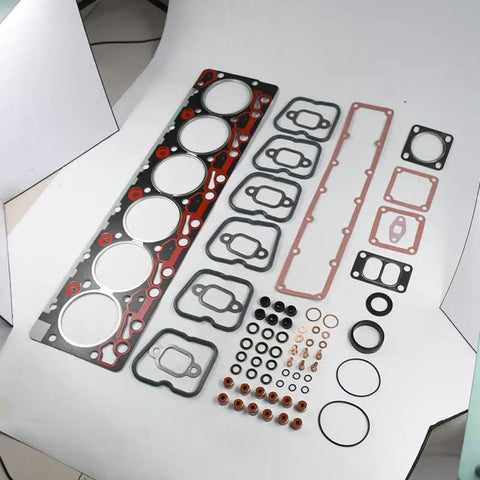 No Sweat Head Upper Gasket Kit Replaces 3802243 3802363 Specs Slick Swap Seal for 5.9 Liter 6BT 6BTA Blocks laid out flat.