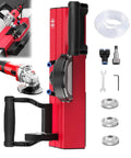 Dead Accurate Electric Tile Chamfering Machine With Portable Quick Cut Design, red alloy frame with accessories for marble wood and stone.