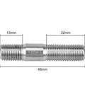 Garage Grade 12 Pair Exhaust Manifold Stud And Heavy Duty Nut Bolt Kit Upgrade M10 X 48mm steel stud measuring 48mm with threads.