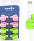 Thumb Shaped Cord Holders 8 Pack Cute Little Hands Cord Organizer Gift Idea Green And Pink Multipurpose Cable Clips For Cables