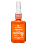 Orange Hybrid Strength Removable Threadlocker For High Torque Hold Delivers Three Times The Prevailing Torque Of Blue Threadlocker While Still Allowing Fasteners To Be Disassembled Perfect For Prolonged Vibration And Heavy Duty Assemblies 10 Ml bottle
