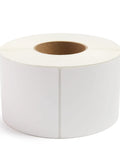 4x8 Direct Thermal Labels For Industrial Printers, Perforated, 3 Inch Core, 750 Labels Per Roll, 4 Rolls, Warehouse Grade Shipping Labels, Works With Zebra DataMax Sato Intermec Printers, Permanent Adhesive, Made In USA white roll