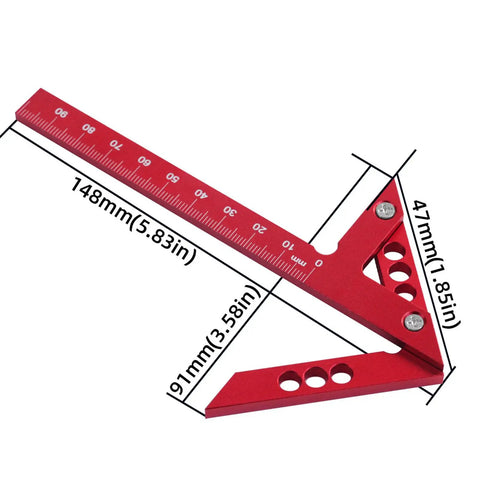 Dead On Aluminum Alloy Center Finder For Woodworking No Nonsense 45 Degree Scribe Marking Tool With Clear Metric Scale for precise measurements