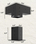 Heavy Duty Steel Shed Brackets Built Tough With Rust Resistant Coating Fits Standard Four By Four Posts And Comes With Expansion Screws For No Sweat Backyard Shed Assembly Every Time - Dimensions 9.6" x 5.9".