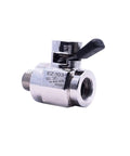 Oil Drain Valve With Removable Hose End, 12mm-1.25 Fit featuring chrome finish and lever for fast clean oil changes.