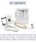 Hide Cable Clutter With An In Wall TV Power Kit Featuring Surge Protected Outlet And Recessed Wall Box, Easy Plug And Play