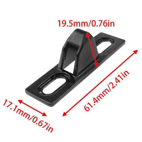 Stainless Steel Sliding Door Keepers For Sliding Glass Doors With Mounting Screws Black Finish Durable Corrosion Resistant Adjustable